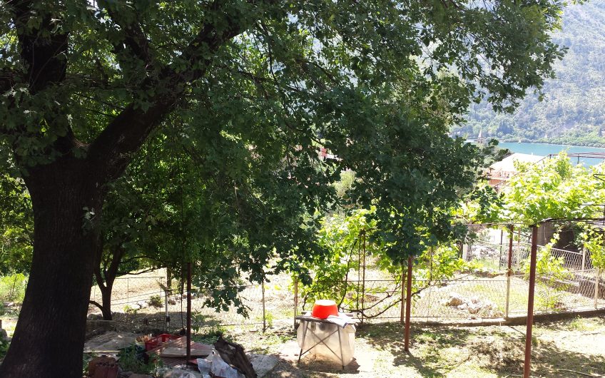 Estate with family house and huge plot in Dobrota, 120 m²