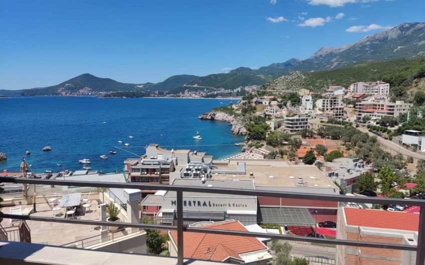 New one-room appartment with seaview in Pržno, 40 m²