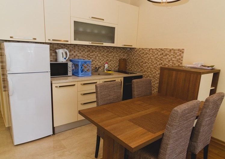 Exclusive two-bedroom apartment with seaview and pool on roof in Rafailovići, 59 m²
