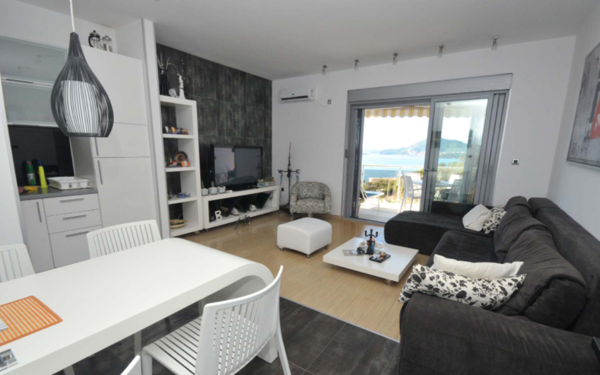 Luxury apartment with sea view and pool in Pržno